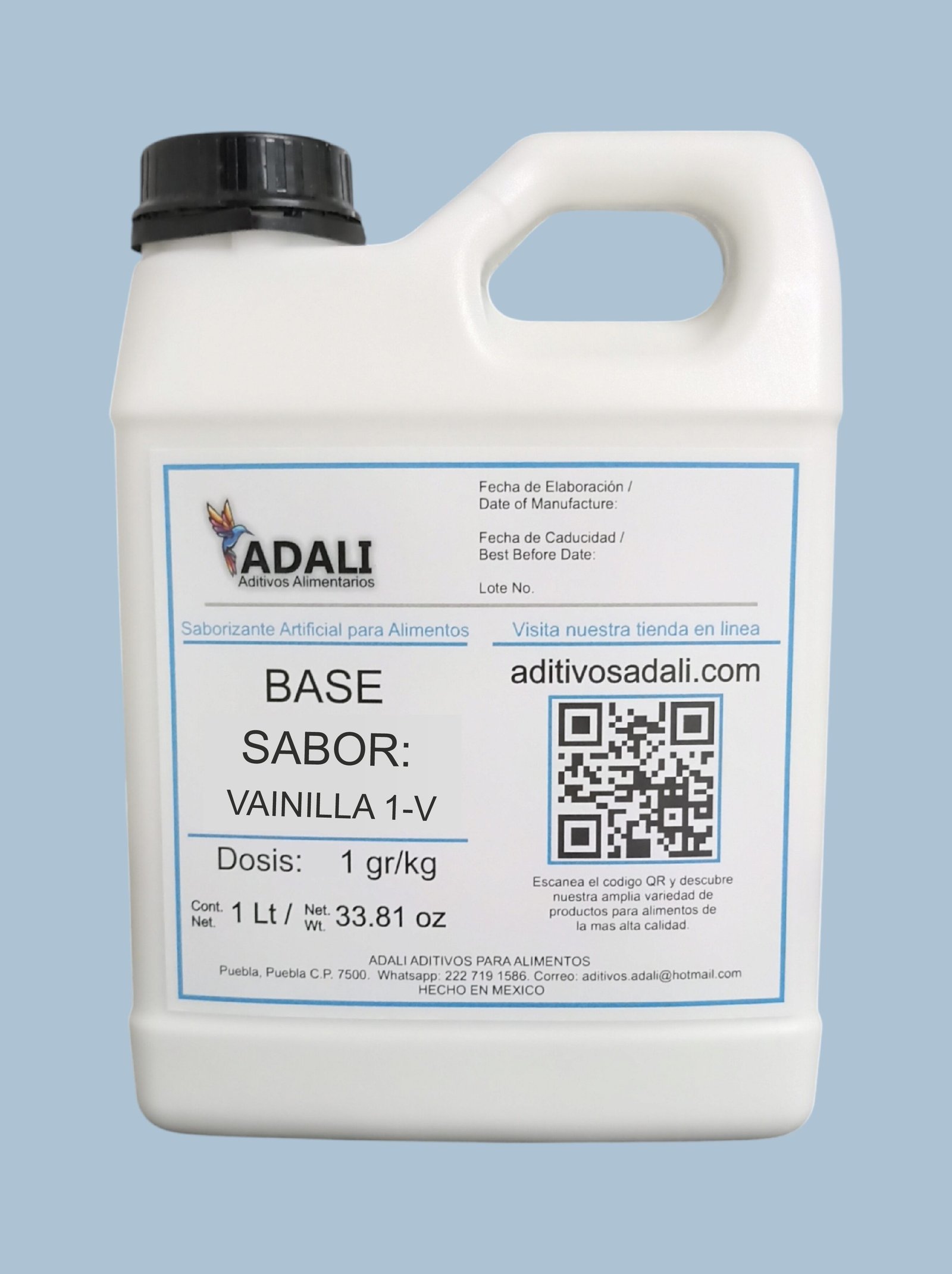 Saborizante de Vainilla 1-v de 1 Litro
