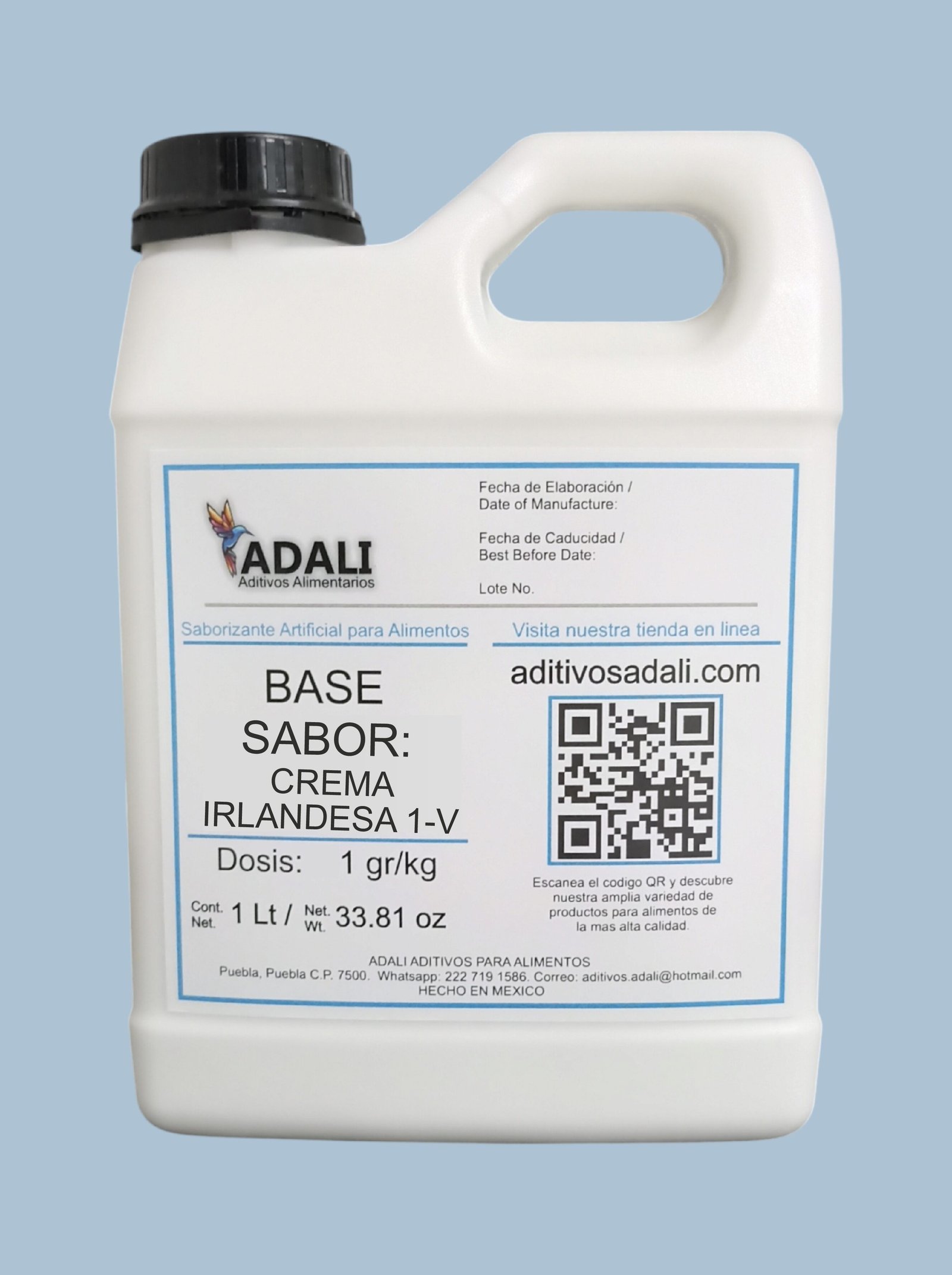 Saborizante de Crema Irlandesa 1-v de 1 Litro